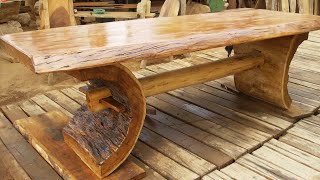 200 woodworking ideas Furniture from logs crafts from saw cuts carving [upl. by Amikahs]