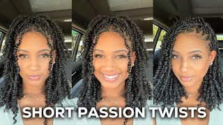 DIY Short Passion Twists  No Tension  Trendy Summer Style [upl. by Toscano]