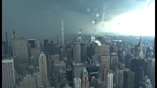 Timelapse Thunderstorm Overtakes New York City 717 Midtown Earthcam [upl. by Asenaj]