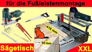 mit der Stichsäge Holz  Fußleisten und Sockelleisten auf Gehrung sägen [upl. by Hcahsem]