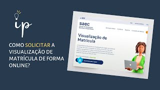 COMO SOLICITAR VISUALIZAÇÃO DE MATRÍCULA ONLINE [upl. by Slemmer]