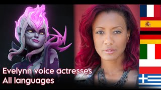 Evelynn’s voice actresses  all languages global [upl. by Dorrie]