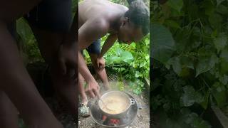 Outdoor Cooking Jamaica  Jamaican Hominy Corn Porridge shorts jamaica offgrid outdoorcooking [upl. by Linson]