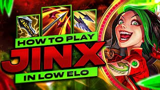 How to play Jinx in low Elo  Jinx ADC Gameplay Guide  League of Legends [upl. by Everara]