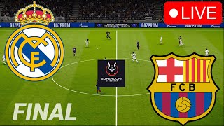 🔴Real Madrid vs Barcelona LIVE  Final Supercopa de Espana 2024 Full match highlights [upl. by Thorman]