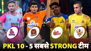 Pro Kabaddi 2023  Top 5 Strongest Teams in PKL Season 10  Pro Kabaddi Season 10 Strongest Teams [upl. by Brigitte]