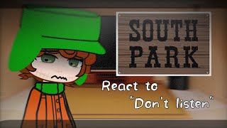 South Park React to Song quotDont listenquot  Amanda the adventure [upl. by Winfield772]