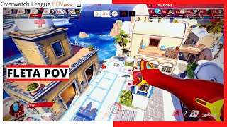 FLETA POV  Tracer Echo amp Pharah  Playoffs  Winners QF  Dragons vs Shock  OWL Season 2021 [upl. by Diskin]