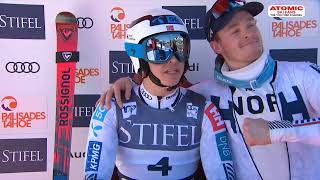 AUDI FIS Ski World Cup  Mens GS  Palisades Tahoe USA Feb 24 2024 2nd run [upl. by Kiyohara]