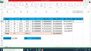 Como encontrar la Varianza y Desviación Típica para datos agrupados  Excel  parte 3 [upl. by Belter]