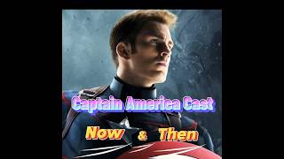 Captain America Cast😍 Now amp Then captainamerica shorts firstavenger marvel trending celebrity [upl. by Waterman]