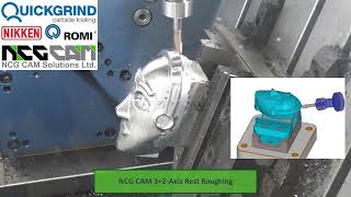 NCG CAM 3 Axis amp 32 Axis Rough Toolpath Machining CNC 5 Axis Milling [upl. by Akenna931]