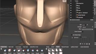 0104 Mudbox 2014 Hard surface Brushes [upl. by Aidahs]