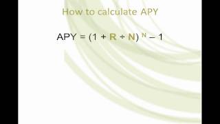 How to Calculate Annual Percentage Yield APYmp4 [upl. by Simmie667]