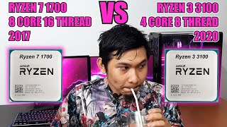 RYZEN 3 3100 VS RYZEN 7 1700 [upl. by Ydnec969]