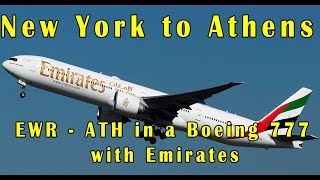 Flight Report  Emirates Economy Class from New York Newark to Athens Greece in a Boeing 777300ER [upl. by Palestine]