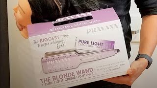 How to use Pravana Blonde Wand and pure light creme lightener [upl. by Annovy701]