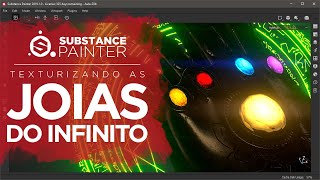 Aula 03  Texturizando as Joias do Infinito com Substance Painter  Tutorial em Português [upl. by Ycnuahc]