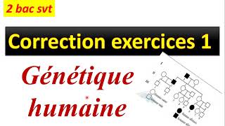 génétique humaine exercice 1 corrigés [upl. by Sarchet]