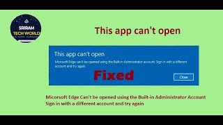 app cant open windows 10  how to fix app can’t open with builtin administrator account in windows [upl. by Ruiz]