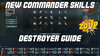 World of Warships New Commander Skills Destroyer Guide [upl. by Suoivatco46]