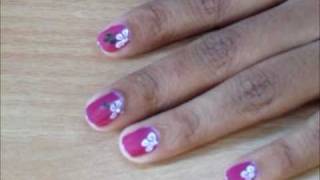 DIY  Drawing flowers on nails [upl. by Krystalle384]