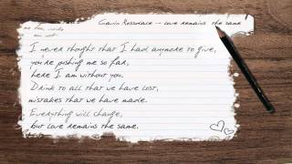 Gavin Rossdale  Love remains the same HD Lyrics [upl. by Ellersick159]