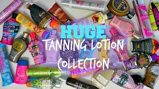 HUGE Tanning Lotion Collection😮🏝 [upl. by Yellehs]