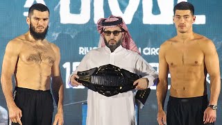 Artur Beterbiev vs Dmitry Bivol • Full Weigh In amp Face Off Video [upl. by Gemperle]