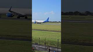 Fantastic Jet2Holidays A321 takeoff at MAN ✈️🛫 aviation planespotting [upl. by Naltiak19]