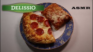 DELISSIO CROISSANT CRUST PEPPERONI amp CRISPY PAN PIZZA LOADED FOUR CHEESE ASMR MUKBANG [upl. by Halverson]