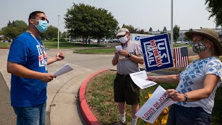 Drone Video Of Save the Post Office Rally In West Sacramento [upl. by Ereveneug]