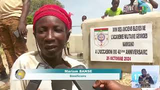 Académie militaire Georges Namoano  des anciens pensionnaires offrent des forages dans le Nahouri [upl. by Haelat325]