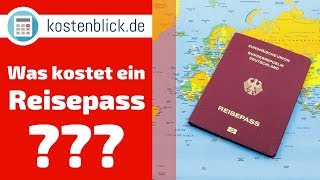 Reisepass  Kosten  Preise einfach erklärt in nur 60 Sekunden [upl. by Udell]