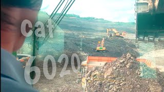 Cat 6020B Excavator Loading 115 ton haul trucks 785 komatsu [upl. by Hux311]