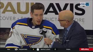 Binnington on shutout win Im a pretty calm guyIm excited on the inside [upl. by Annaes810]