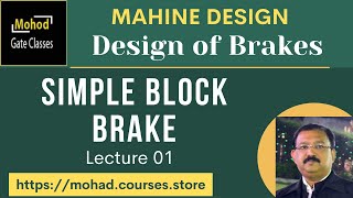 Design of Brakes Simple Block Brake [upl. by Giselle]