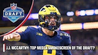 JJ McCarthy The biggest MEDIA SMOKESCREEN of the NFL Draft 😳  NFL Draft Reaction Show [upl. by Chlores]