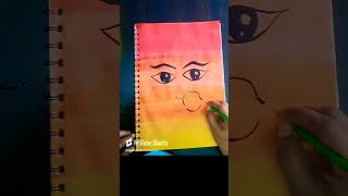 Reverse Maa Durga Painting 🙏🎨🖌️art diy paintingideas painting shorts shortfeed browsefeatures [upl. by Sylram]