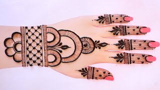 Stylish Easy Mehandi design Front hand Mehndi designSimple Mehandi ka designMehndi designsMehandi [upl. by Aimat495]