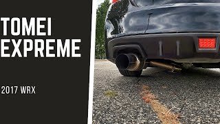 TOMEI EXPREME TITANIUM EXHAUST W CATLESS JPIPE 2015 WRX SOUND TEST [upl. by Latham]