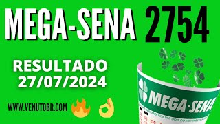 🍀 Resultado MegaSena 2754 [upl. by Adnarim]