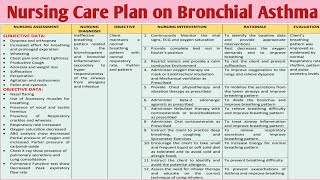 NCP 67 Nursing Care Plan on Bronchial Asthma Respiratory Disorders [upl. by Charis]