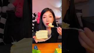 Delicious cake asmr asmr mukbang eatsounds shorts youtubeshorts food cake dessert [upl. by Theis]