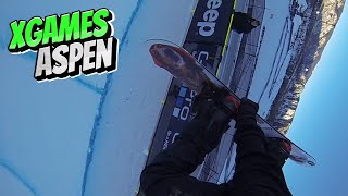 POV  Old XGames Snowboard Halfpipe Run [upl. by Zertnom329]