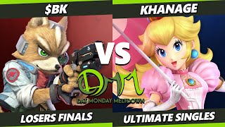 DAT MM 334 LOSERS FINALS  BK Fox Luigi Vs Khanage Peach Smash Ultimate  SSBU [upl. by Duwalt]