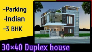 30×40 feet house  Indian 1200 sqft house  indian small house  3 bhk house design  planner 5d [upl. by Boyes]