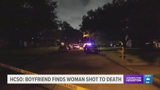 Boyfriend finds woman shot to death with door kicked down in her home HCSO says [upl. by Lemmor]