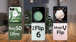 Samsung Galaxy Z Flip 6 5g Vs Motorola Razr 50 Ultra Vs Honor Magic V Flip [upl. by Lenzi]