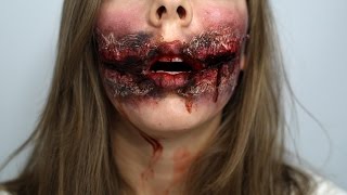 Maquillage Halloween  Bouche arrachée [upl. by Silvestro]